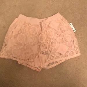 NEVER WORN lace pink shorts